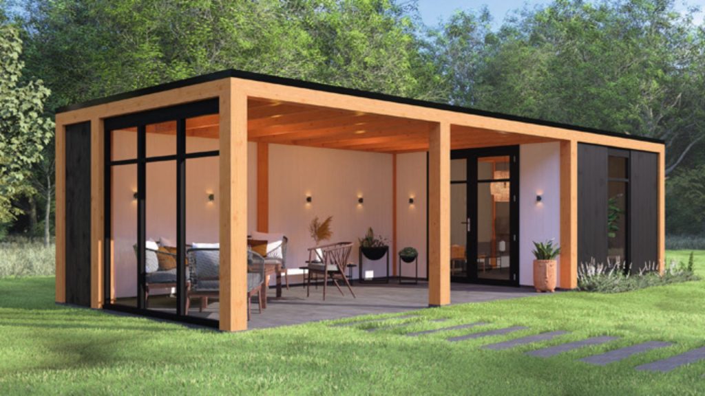 houten veranda tuinhuis