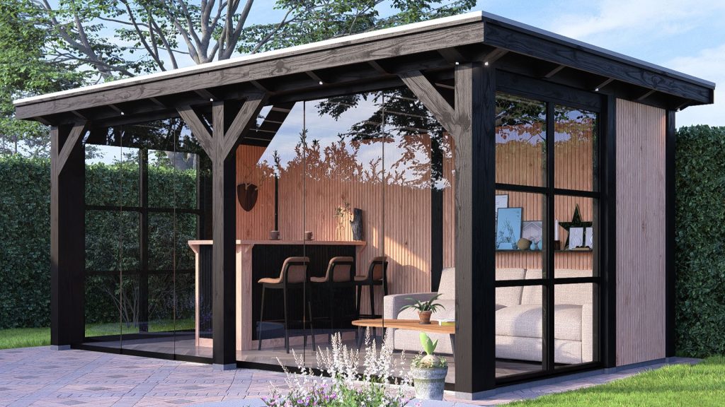 landelijke veranda